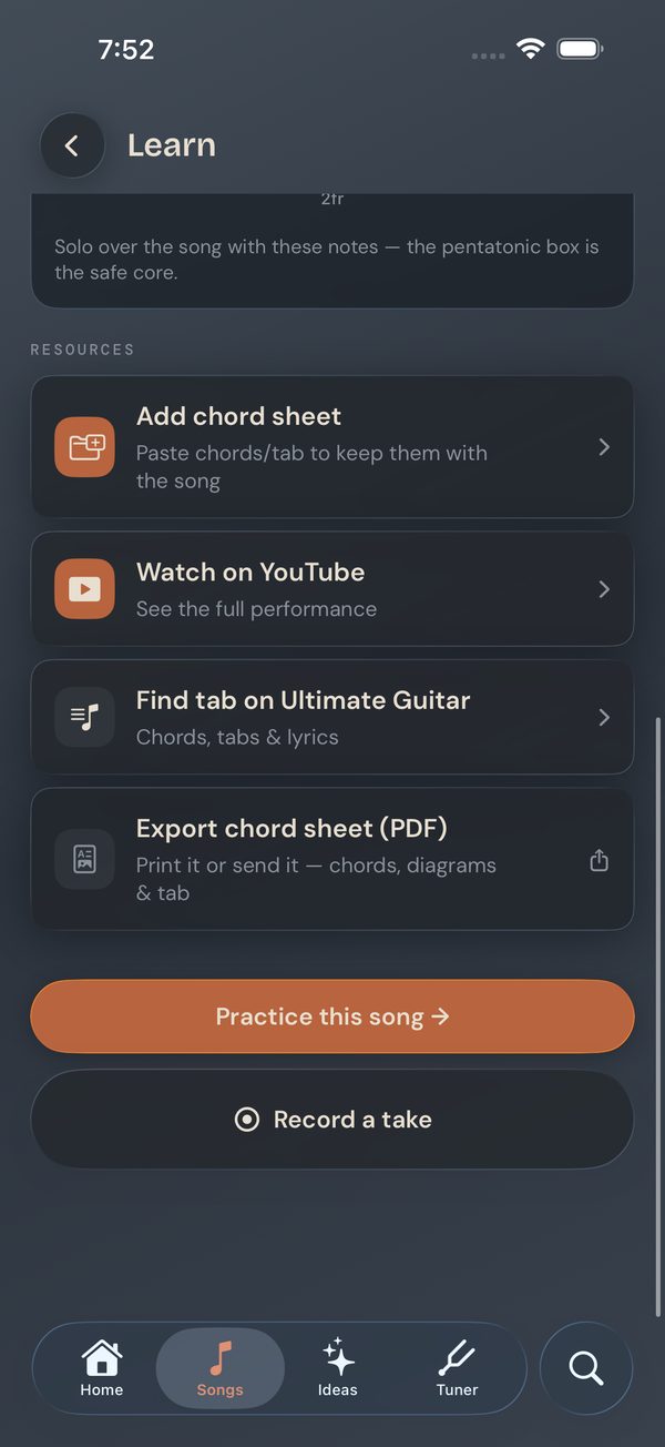 Bass Buddha — learning screen