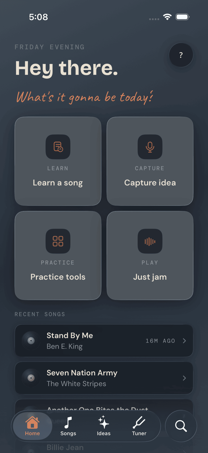 Onboarding Theme screen, mid-selection, Strata highlighted